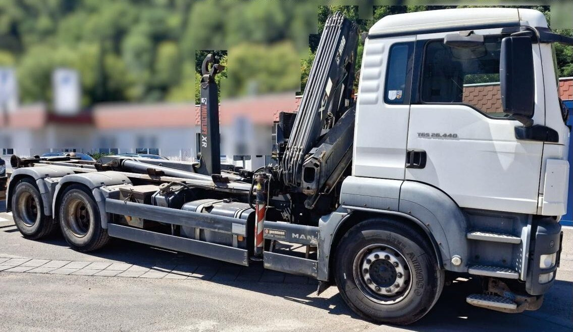 MAN TGS 26.440 BB 6x4 TGS 26.440 BB/6x4 Hiab Kran 166 BS-2-Hiduo, Multilift XR 21 S 59 Abrollanlage - Abrollkipper, Autokran: das Bild 1 MAN TGS 26.440 BB 6x4 TGS 26.440 BB/6x4 Hiab Kran 166 BS-2-Hiduo, Multilift XR 21 S 59 Abrollanlage - Abrollkipper, Autokran: das Bild 1