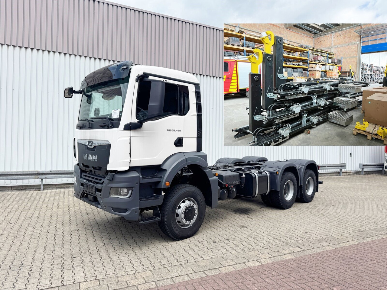 MAN TGS 33.480 6x6 BB CH TGS 33.480 6x6 BB CH, Hohe Bauart, Nebenantrieb - Abrollkipper: das Bild 1 MAN TGS 33.480 6x6 BB CH TGS 33.480 6x6 BB CH, Hohe Bauart, Nebenantrieb - Abrollkipper: das Bild 1
