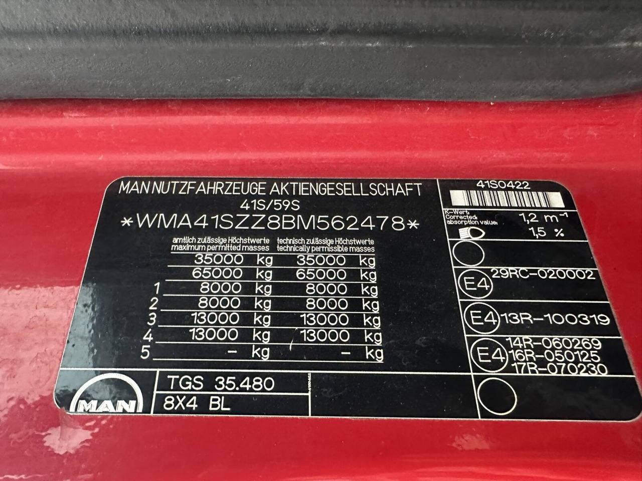 MAN TGS 35.480 8X4 BL TGS 35.400 8x4 BL, Schub-Knick bis 6,5m Container - Abrollkipper: das Bild 5 MAN TGS 35.480 8X4 BL TGS 35.400 8x4 BL, Schub-Knick bis 6,5m Container - Abrollkipper: das Bild 5