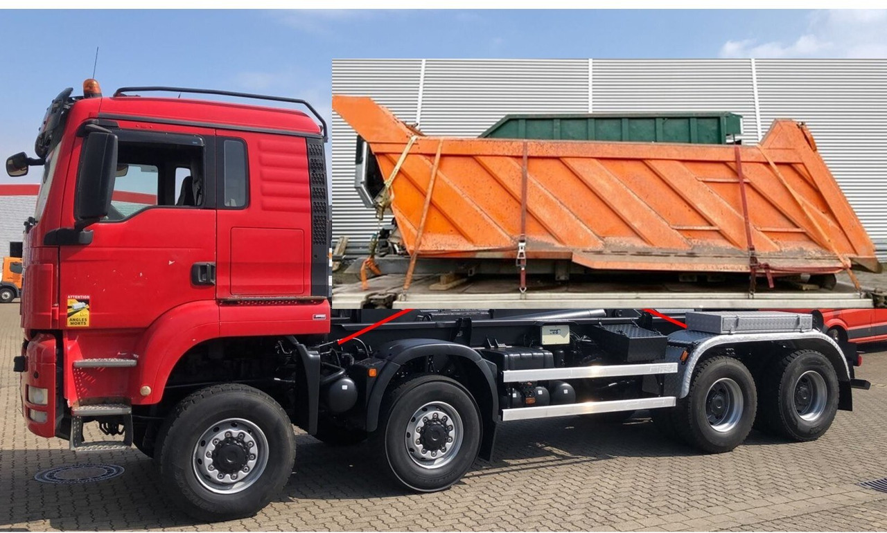 MAN TGS 41.480 8X8 BB TGS 41.480 8X8 BB, Bender Stahlmulde ca. 18m³, hydr. Heckklappe - Fahrgestell LKW: das Bild 1 MAN TGS 41.480 8X8 BB TGS 41.480 8X8 BB, Bender Stahlmulde ca. 18m³, hydr. Heckklappe - Fahrgestell LKW: das Bild 1