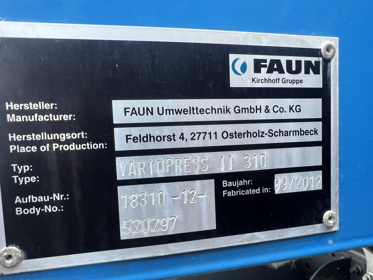 Mercedes-Benz Actros 2032 LA 4x4 Actros 2032 LA 4x4, Faun Variopress 310 ca. 10m³, Zöller Schüttung – Leasing Mercedes-Benz Actros 2032 LA 4x4 Actros 2032 LA 4x4, Faun Variopress 310 ca. 10m³, Zöller Schüttung: das Bild 7