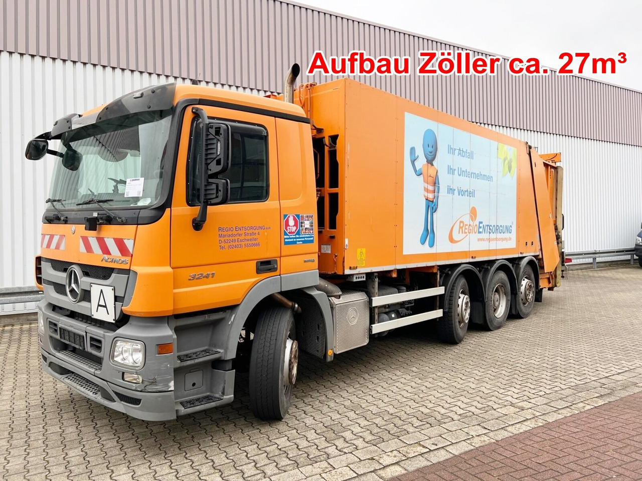 Mercedes-Benz Actros 3241 L 8x2/6 Actros 3241 L 8x2/6, 2x Lenkachse, Zöller Medium XL, Zöller-Schüttung - Müllwagen: das Bild 1 Mercedes-Benz Actros 3241 L 8x2/6 Actros 3241 L 8x2/6, 2x Lenkachse, Zöller Medium XL, Zöller-Schüttung - Müllwagen: das Bild 1