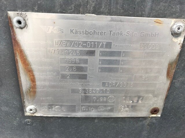 SSK 60/10-24 ADR Kässbohrer SSK 60/10-24 ADR, 60 cbm, - Siloauflieger: das Bild 5 SSK 60/10-24 ADR Kässbohrer SSK 60/10-24 ADR, 60 cbm, - Siloauflieger: das Bild 5