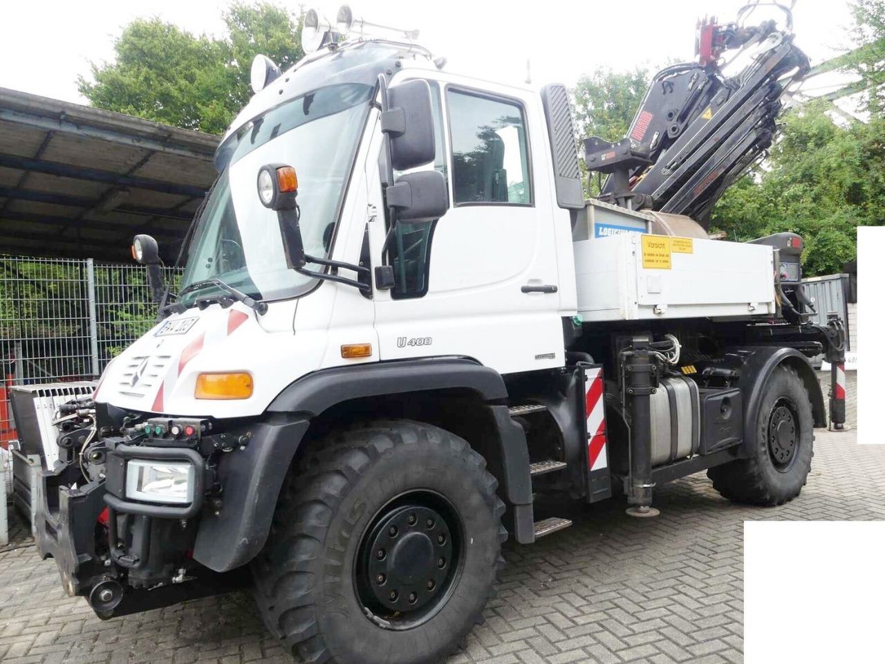 Unimog U400 4x4 U400 4x4, Frontzapfwelle, Heckkran Hiab XS 144-E4 HiDuo, Seilwinde, Funk - Mobilkran: das Bild 1 Unimog U400 4x4 U400 4x4, Frontzapfwelle, Heckkran Hiab XS 144-E4 HiDuo, Seilwinde, Funk - Mobilkran: das Bild 1