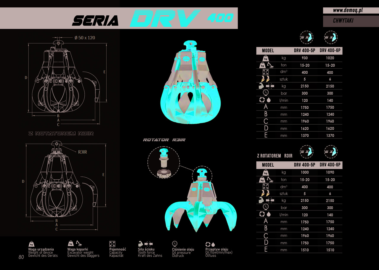 DEMOQ DRV400 - Greifer für Baumaschine: das Bild 3 DEMOQ DRV400 - Greifer für Baumaschine: das Bild 3