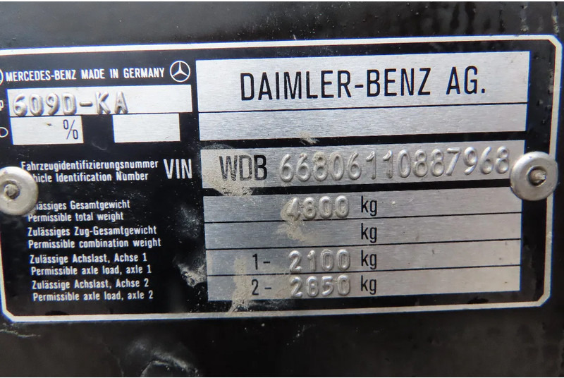 Kastenwagen Mercedes-Benz Vario 609 (manual injection). Very clean: das Bild 10