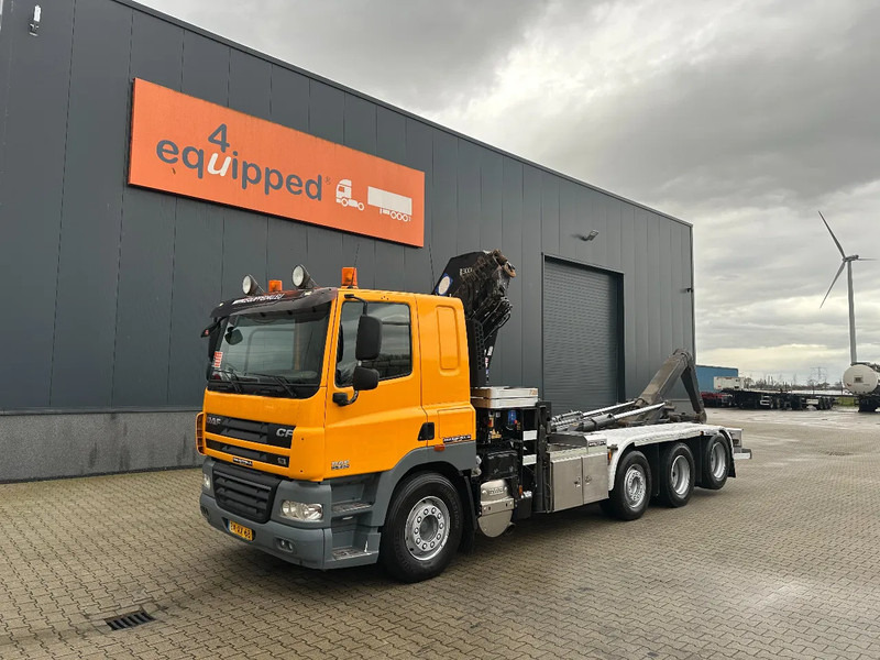 DAF CF 85.410 8x2 / HMF 3000 K6 crane (30T/m 6x extendable) + remote / HYVALIFT 26Tkg HOOK, / EURO-5 / NL-TRUCK - Abrollkipper, Autokran: das Bild 3 DAF CF 85.410 8x2 / HMF 3000 K6 crane (30T/m 6x extendable) + remote / HYVALIFT 26Tkg HOOK, / EURO-5 / NL-TRUCK - Abrollkipper, Autokran: das Bild 3