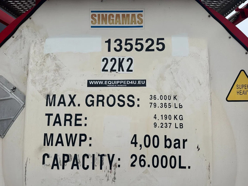 Tankcontainer Für die Beförderung von Kraftstoff SINGAMAS 20FT ISO, 26.000L/1-COMP/3 BAFFELS/3 manholes, 5Y inspection: 06/2027: das Bild 13