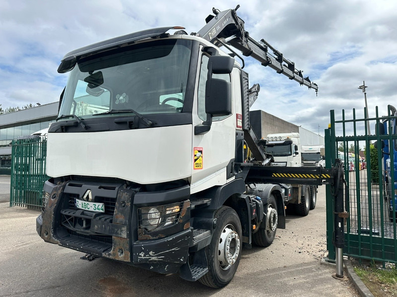 Renault C460 8x4 HOOKLIFT + CRANE HIAB 288 E-6 HIDUO - RADIO - 5/6 F - STEEL SPRING / HUB REDUCTION - Abrollkipper, Autokran: das Bild 3 Renault C460 8x4 HOOKLIFT + CRANE HIAB 288 E-6 HIDUO - RADIO - 5/6 F - STEEL SPRING / HUB REDUCTION - Abrollkipper, Autokran: das Bild 3