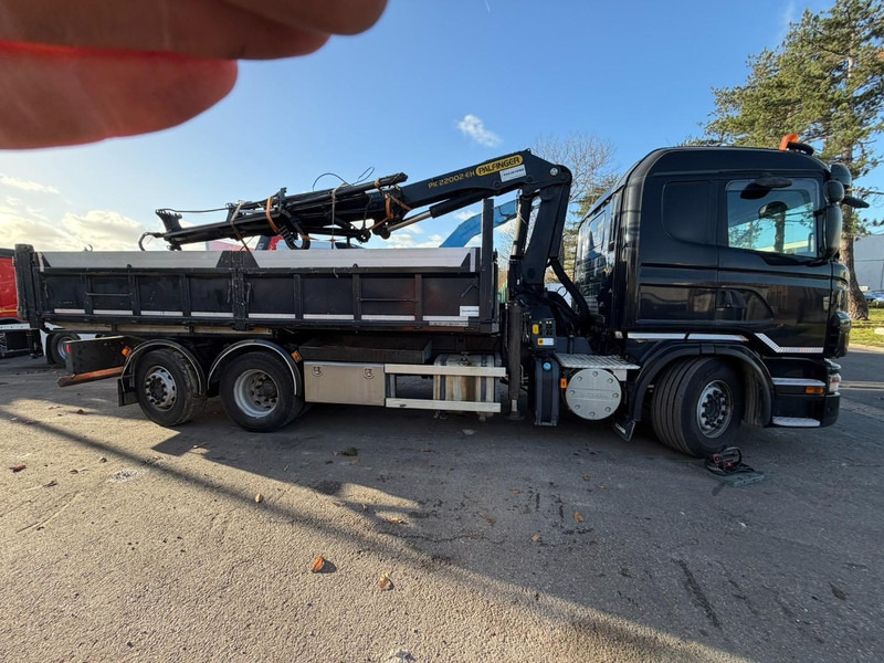 Scania G420 6x2 TIPPER + CRANE PALFINGER PK22002 C (4x) + GRABBER - LIFT + STEERING AXLE - DAMAGED CRANE - Kipper, Autokran: das Bild 4 Scania G420 6x2 TIPPER + CRANE PALFINGER PK22002 C (4x) + GRABBER - LIFT + STEERING AXLE - DAMAGED CRANE - Kipper, Autokran: das Bild 4