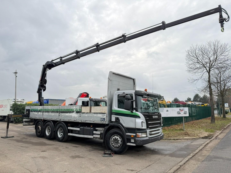 Scania P380 8x4 TRIDEM + CRANE HIAB 166 ES-5 HIPRO - ROTATOR + RADIO - 7m60 PLATFORM - MANUAL - LIFT + STEERING AXLE - Autokran: das Bild 1 Scania P380 8x4 TRIDEM + CRANE HIAB 166 ES-5 HIPRO - ROTATOR + RADIO - 7m60 PLATFORM - MANUAL - LIFT + STEERING AXLE - Autokran: das Bild 1