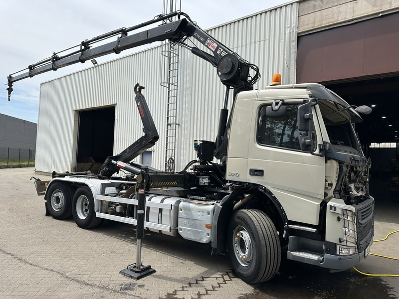 Volvo FM 370 6x2 HOOKLIFT 21T + CRANE HIAB 144 E-4 HIDUO - ENGINE / GEARBOX OK - CHASSIS OK - RUNNING + DRIVING - BE TRUCK - Abrollkipper, Autokran: das Bild 1 Volvo FM 370 6x2 HOOKLIFT 21T + CRANE HIAB 144 E-4 HIDUO - ENGINE / GEARBOX OK - CHASSIS OK - RUNNING + DRIVING - BE TRUCK - Abrollkipper, Autokran: das Bild 1