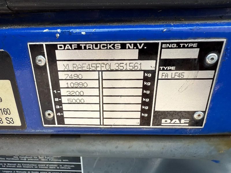 DAF LF 45.160 LF45-160 EEV Koffer mit Ladebordwand 8.300KG - Koffer LKW: das Bild 5 DAF LF 45.160 LF45-160 EEV Koffer mit Ladebordwand 8.300KG - Koffer LKW: das Bild 5