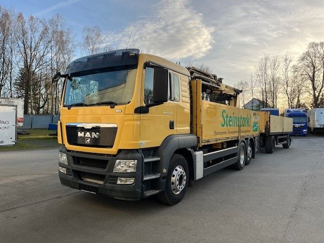 MAN TGS 26.400 Baustoff LKW mit Ladekran Atlas 210.2 - Autokran, Pritsche LKW: das Bild 1 MAN TGS 26.400 Baustoff LKW mit Ladekran Atlas 210.2 - Autokran, Pritsche LKW: das Bild 1