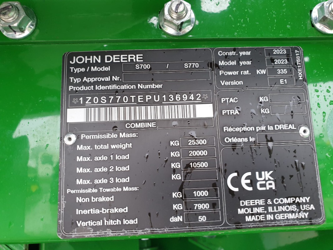 John Deere S770 - Mähdrescher: das Bild 4 John Deere S770 - Mähdrescher: das Bild 4