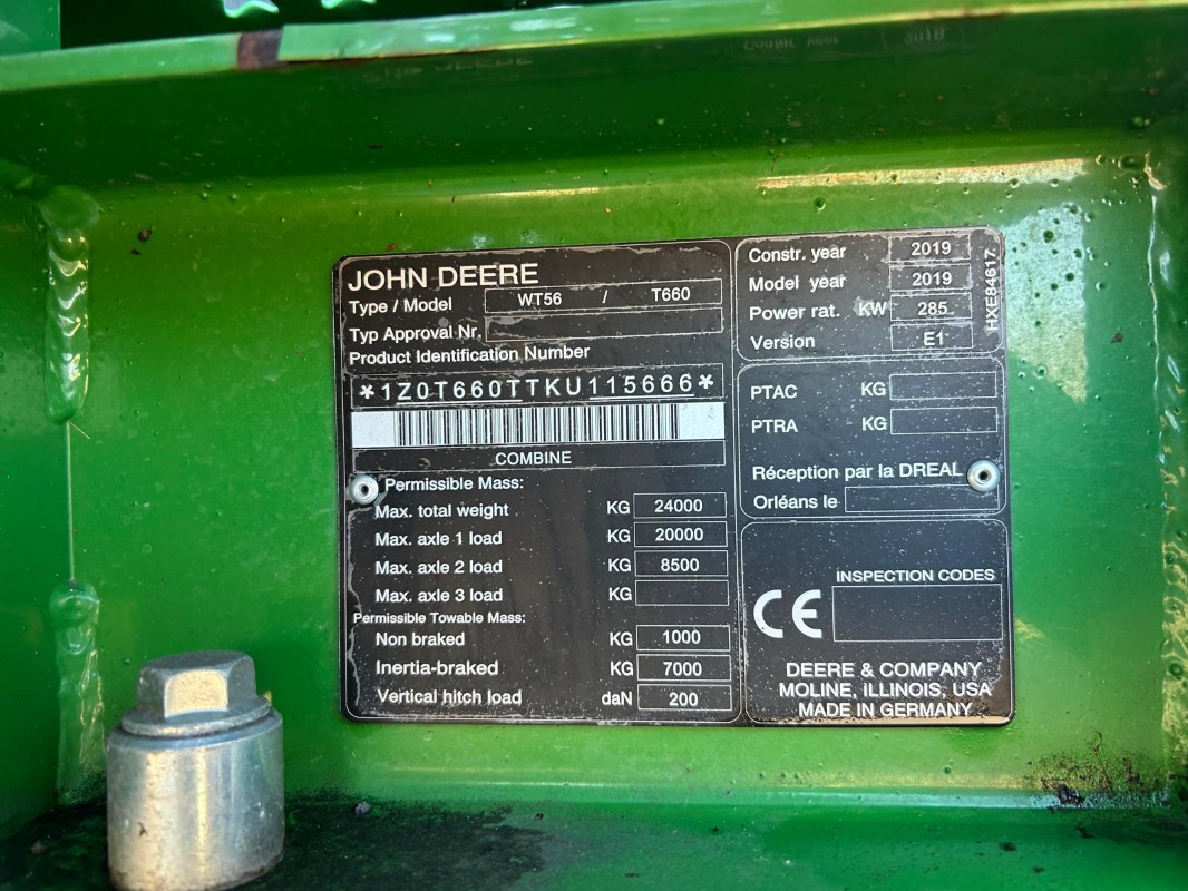 John Deere T660 - Mähdrescher: das Bild 5 John Deere T660 - Mähdrescher: das Bild 5