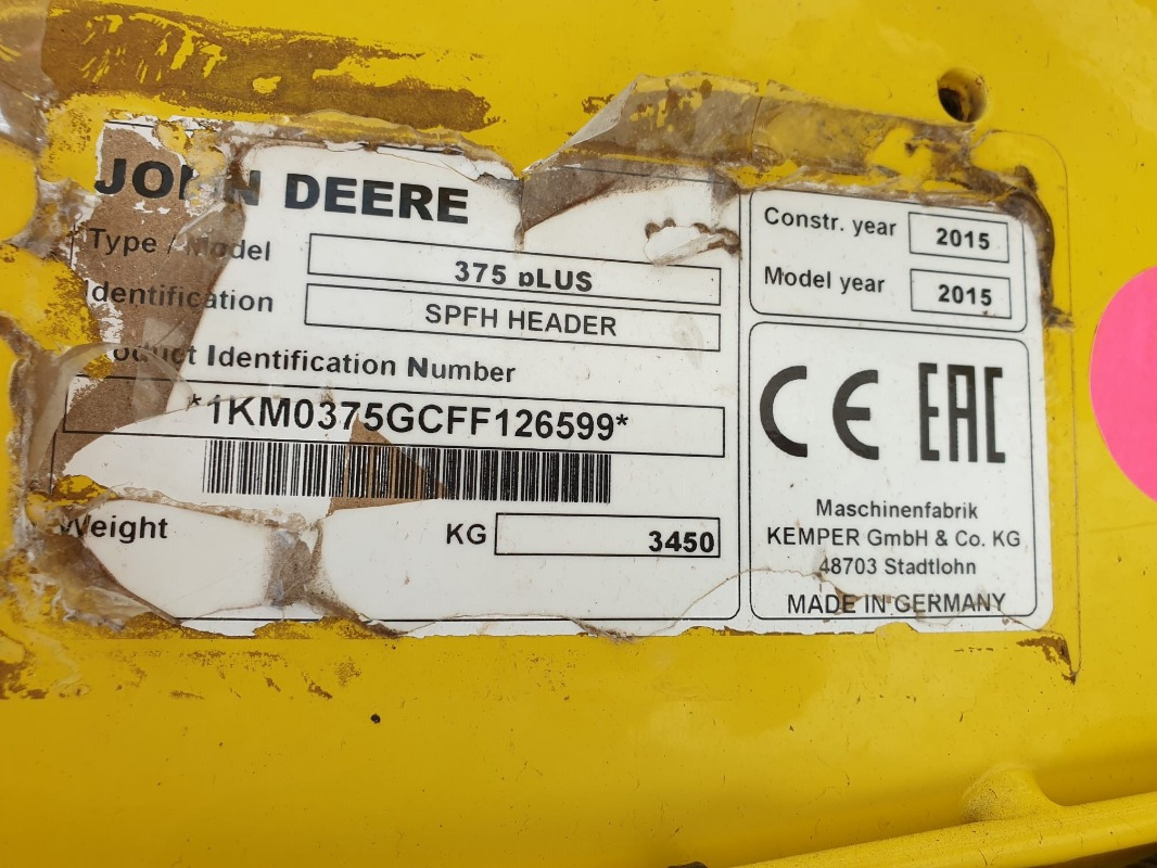 Kemper 375 PLUS - Pflückvorsatz für Mähdrescher: das Bild 2 Kemper 375 PLUS - Pflückvorsatz für Mähdrescher: das Bild 2