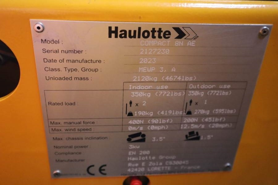 Scherenbühne Haulotte Compact 8N Valid inspection, *Guarantee! 8m Workin: das Bild 16