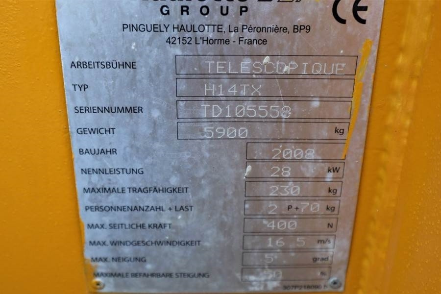 Haulotte H14TX Diesel, 4x4 Drive, 14m Working Height, 10.7m - Teleskopbühne: das Bild 2 Haulotte H14TX Diesel, 4x4 Drive, 14m Working Height, 10.7m - Teleskopbühne: das Bild 2