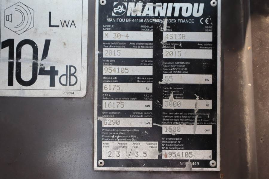 Geländestapler Manitou M30-4 Diesel, 4x4 Drive, 3t Capacity, Triplex Mast: das Bild 6