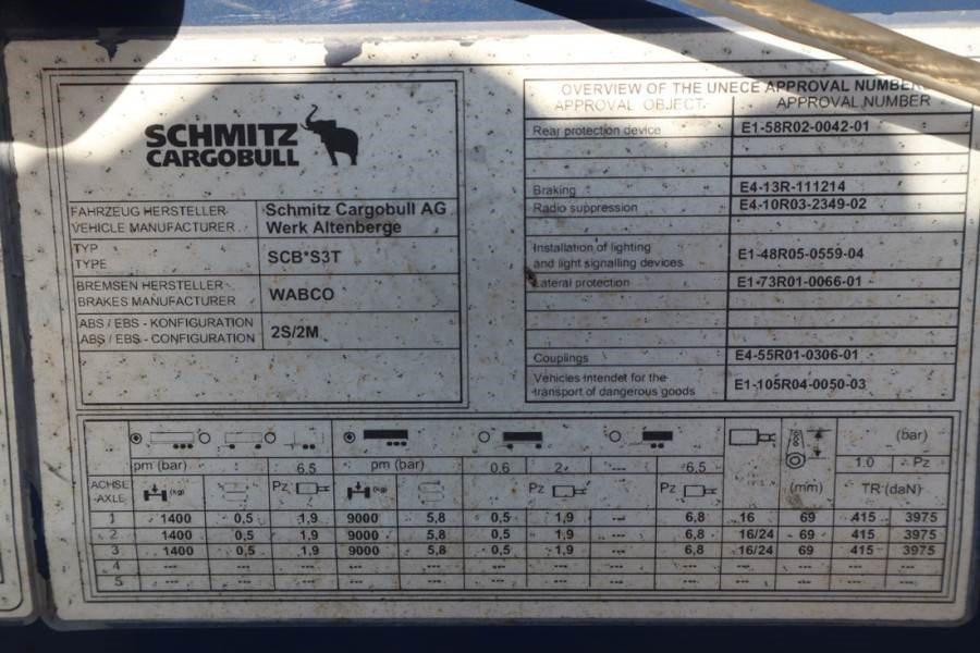 Schmitz CARG SCB3ST CoC Documents, TuV Loading Certificate – Leasing Schmitz CARG SCB3ST CoC Documents, TuV Loading Certificate: das Bild 7 Schmitz CARG SCB3ST CoC Documents, TuV Loading Certificate – Leasing Schmitz CARG SCB3ST CoC Documents, TuV Loading Certificate: das Bild 7