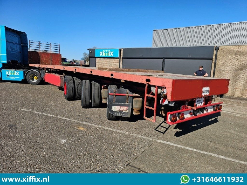 ES-GE 3-ass. Vlakke dubbel 2x uitschuifbare oplegger / 3x gestuurd - Pritschenauflieger/ Plattformauflieger: das Bild 4 ES-GE 3-ass. Vlakke dubbel 2x uitschuifbare oplegger / 3x gestuurd - Pritschenauflieger/ Plattformauflieger: das Bild 4