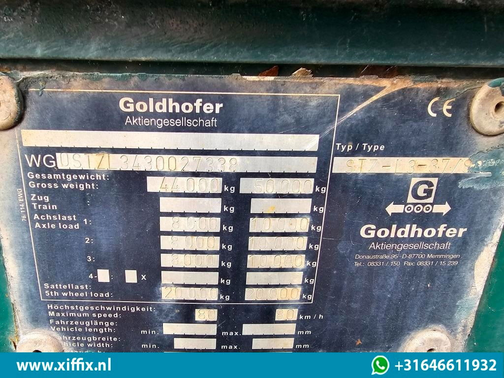 Tieflader Auflieger Goldhofer 3-ass. Uitschuifbare semi dieplader / 3x gestuurd: das Bild 11 Tieflader Auflieger Goldhofer 3-ass. Uitschuifbare semi dieplader / 3x gestuurd: das Bild 11