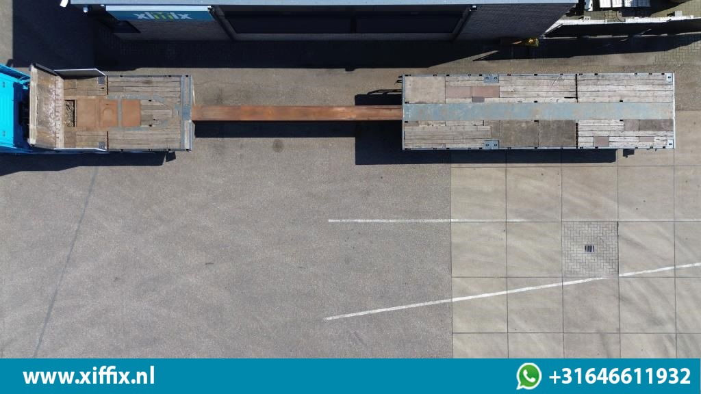 Meusburger 3-ass. Vlakke uitschuifbare oplegger / 2x gestuurd - Pritschenauflieger/ Plattformauflieger: das Bild 3 Meusburger 3-ass. Vlakke uitschuifbare oplegger / 2x gestuurd - Pritschenauflieger/ Plattformauflieger: das Bild 3