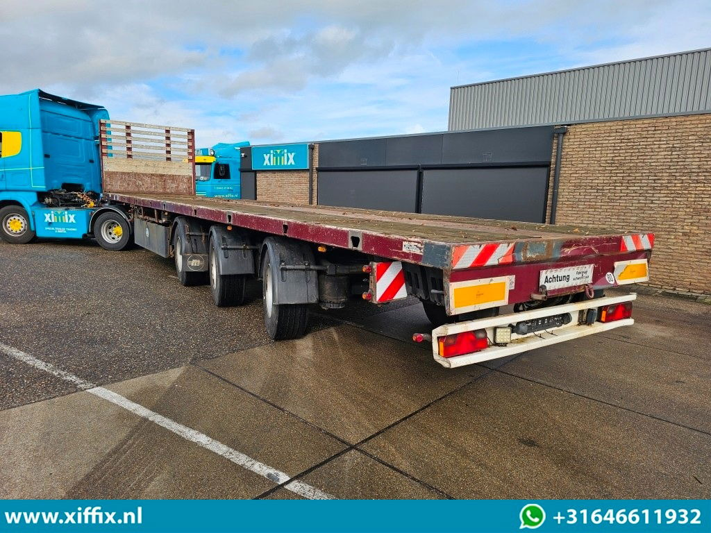 Meusburger 3-ass. Vlakke uitschuifbare oplegger / 3x gestuurd - Pritschenauflieger/ Plattformauflieger: das Bild 4 Meusburger 3-ass. Vlakke uitschuifbare oplegger / 3x gestuurd - Pritschenauflieger/ Plattformauflieger: das Bild 4