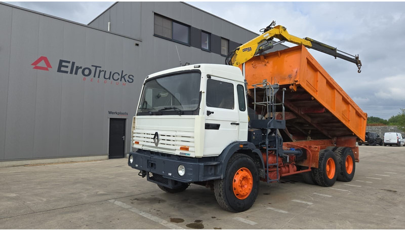 Renault G 300 Manager (POMPE MANUELLE / GRUE COPMA 90.2 / LAMES / 6X4 / GRAND PONT) - Kipper, Autokran: das Bild 1 Renault G 300 Manager (POMPE MANUELLE / GRUE COPMA 90.2 / LAMES / 6X4 / GRAND PONT) - Kipper, Autokran: das Bild 1