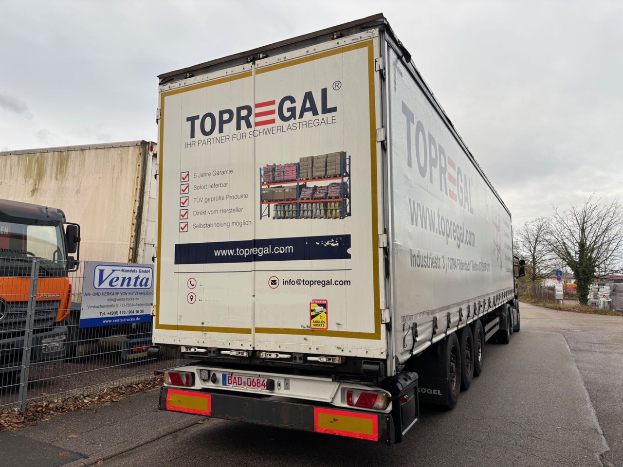 Kögel SN24, Edscha, Schiebeplane, BPW-Achse - Planenauflieger: das Bild 1 Kögel SN24, Edscha, Schiebeplane, BPW-Achse - Planenauflieger: das Bild 1