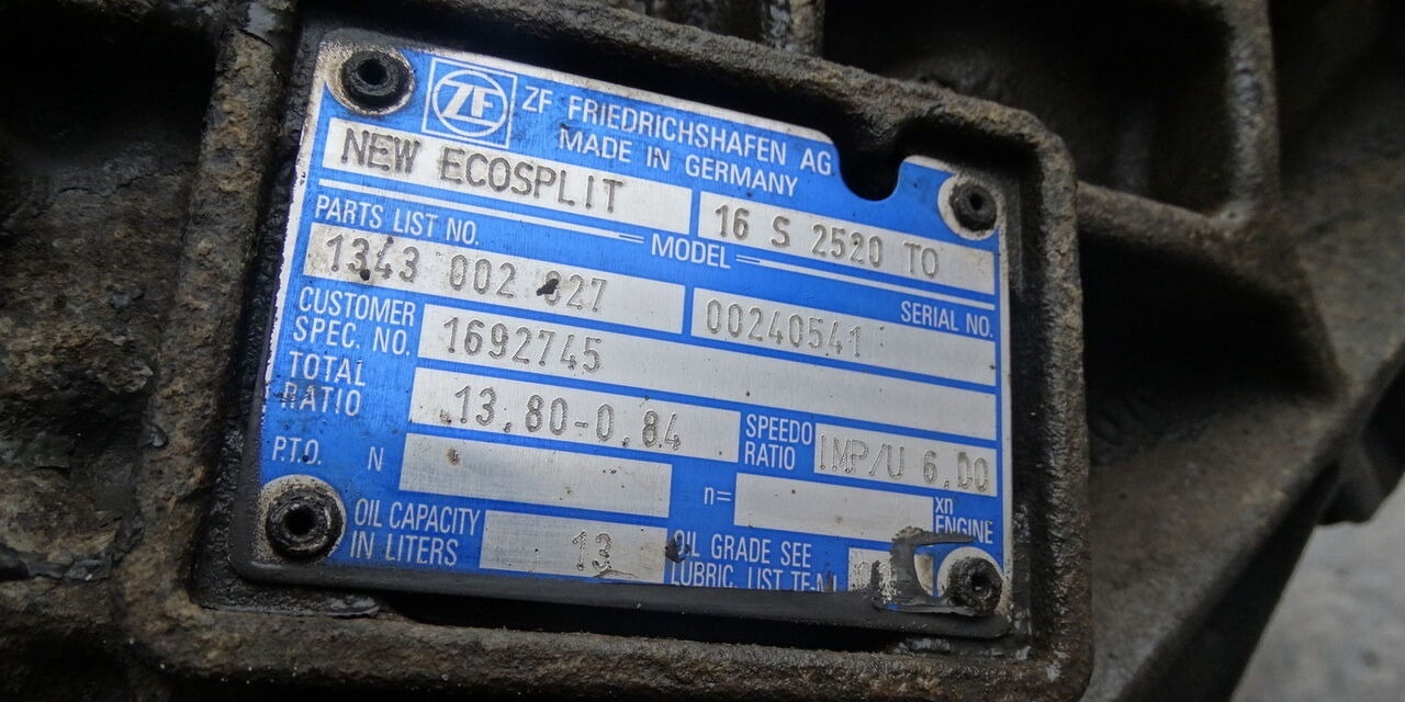 ZF 16S2520 TO Renault - Getriebe für LKW: das Bild 2 ZF 16S2520 TO Renault - Getriebe für LKW: das Bild 2