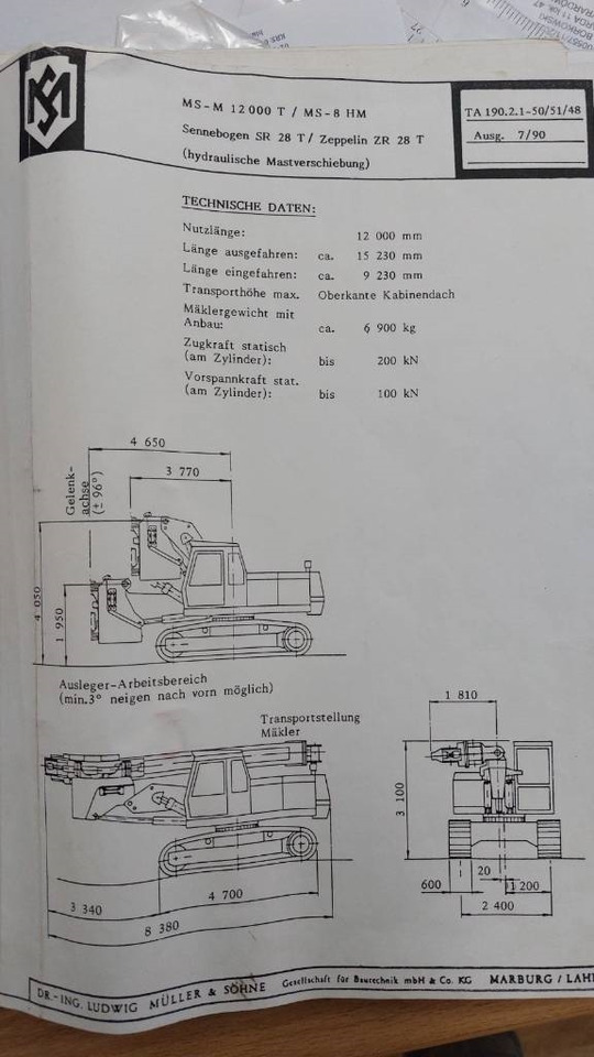 Ramme ABI Muller MS-M10000T Sennebogen SR28T bauer bg rg rtg: das Bild 30