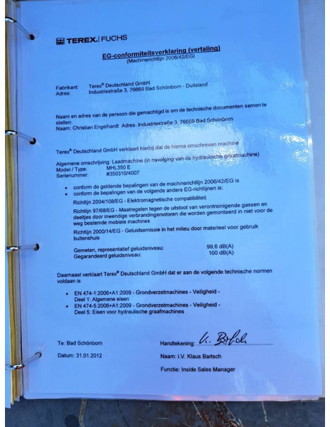 Umschlagbagger Für die Beförderung von Müll Fuchs MHL 350 E: das Bild 18