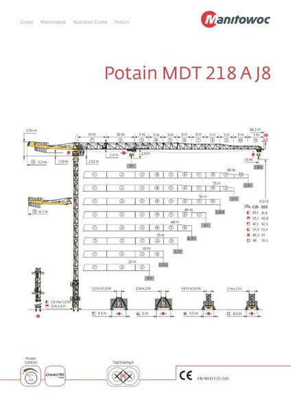Potain MDT 218 A J 8 - Turmkran: das Bild 1 Potain MDT 218 A J 8 - Turmkran: das Bild 1