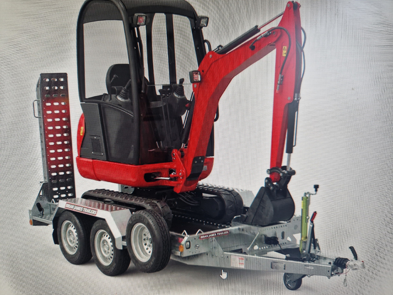 Brian James Digger Plant 543-2813-35 280x130cm Auffahrrampen klappbar Reserverad 3500kg - Baumaschinenanhänger: das Bild 2 Brian James Digger Plant 543-2813-35 280x130cm Auffahrrampen klappbar Reserverad 3500kg - Baumaschinenanhänger: das Bild 2