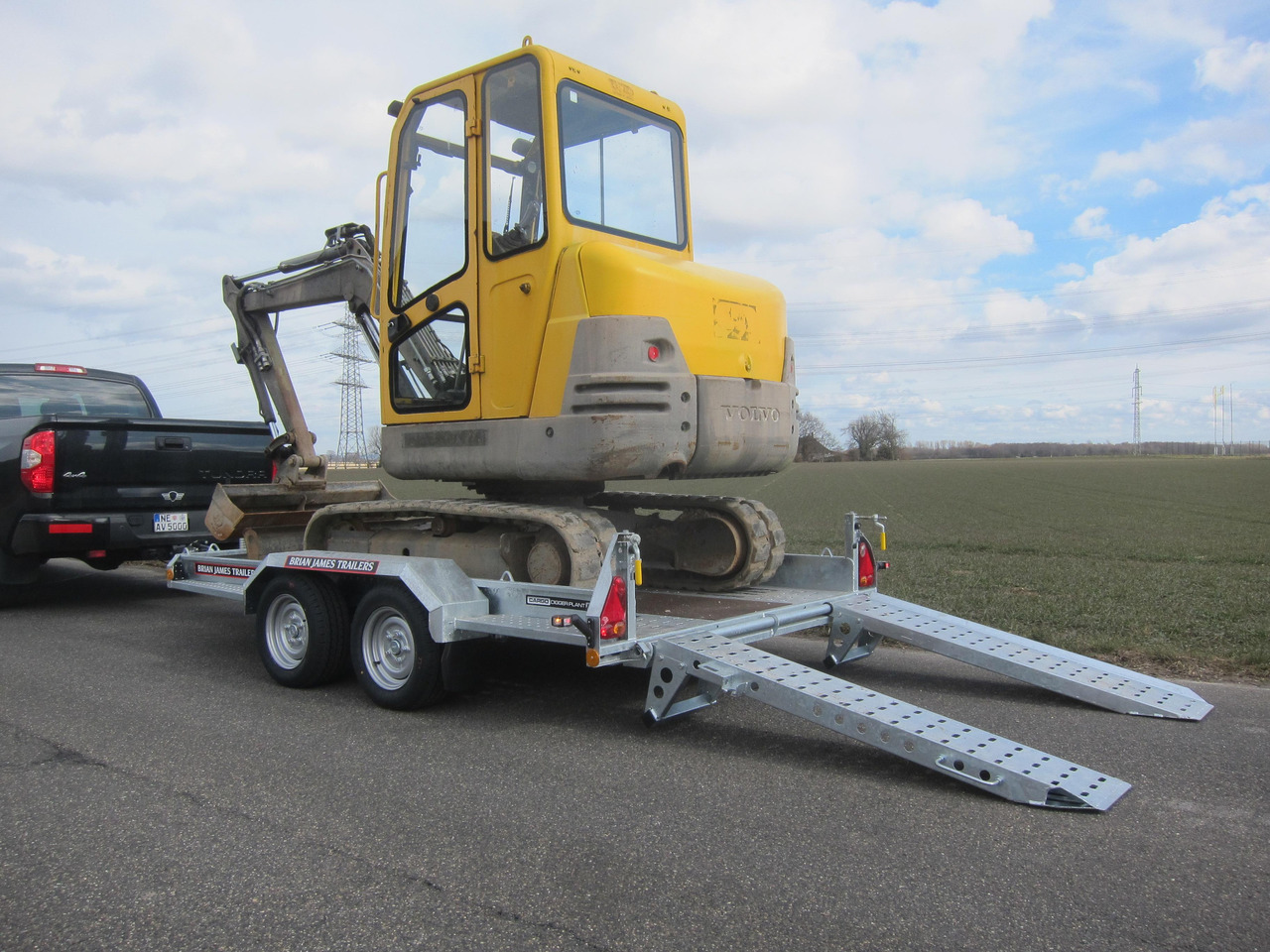 Brian James Digger Plant 543-3217-35 320x170cm Schaufelablage Rampen Reserverad 3500kg - Baumaschinenanhänger: das Bild 1 Brian James Digger Plant 543-3217-35 320x170cm Schaufelablage Rampen Reserverad 3500kg - Baumaschinenanhänger: das Bild 1