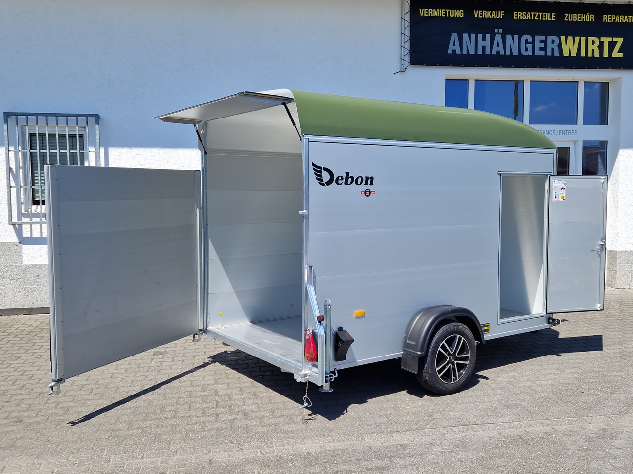 Cargo Roadster 400 312x164x184cm Alu Poly green Alufelgen Aluboden Pullman 1300kg 100km/H - PKW Anhänger: das Bild 3 Cargo Roadster 400 312x164x184cm Alu Poly green Alufelgen Aluboden Pullman 1300kg 100km/H - PKW Anhänger: das Bild 3