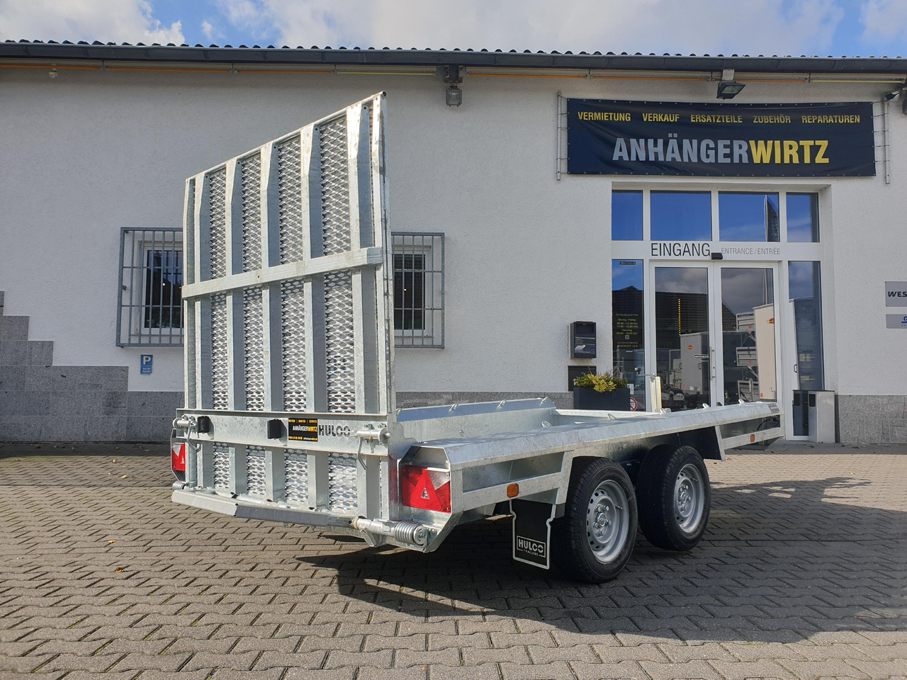 HULCO TERRAX Aluboden 294x150x27cm Heckrampe 150cm (M) 3500kg - Baumaschinenanhänger: das Bild 5 HULCO TERRAX Aluboden 294x150x27cm Heckrampe 150cm (M) 3500kg - Baumaschinenanhänger: das Bild 5