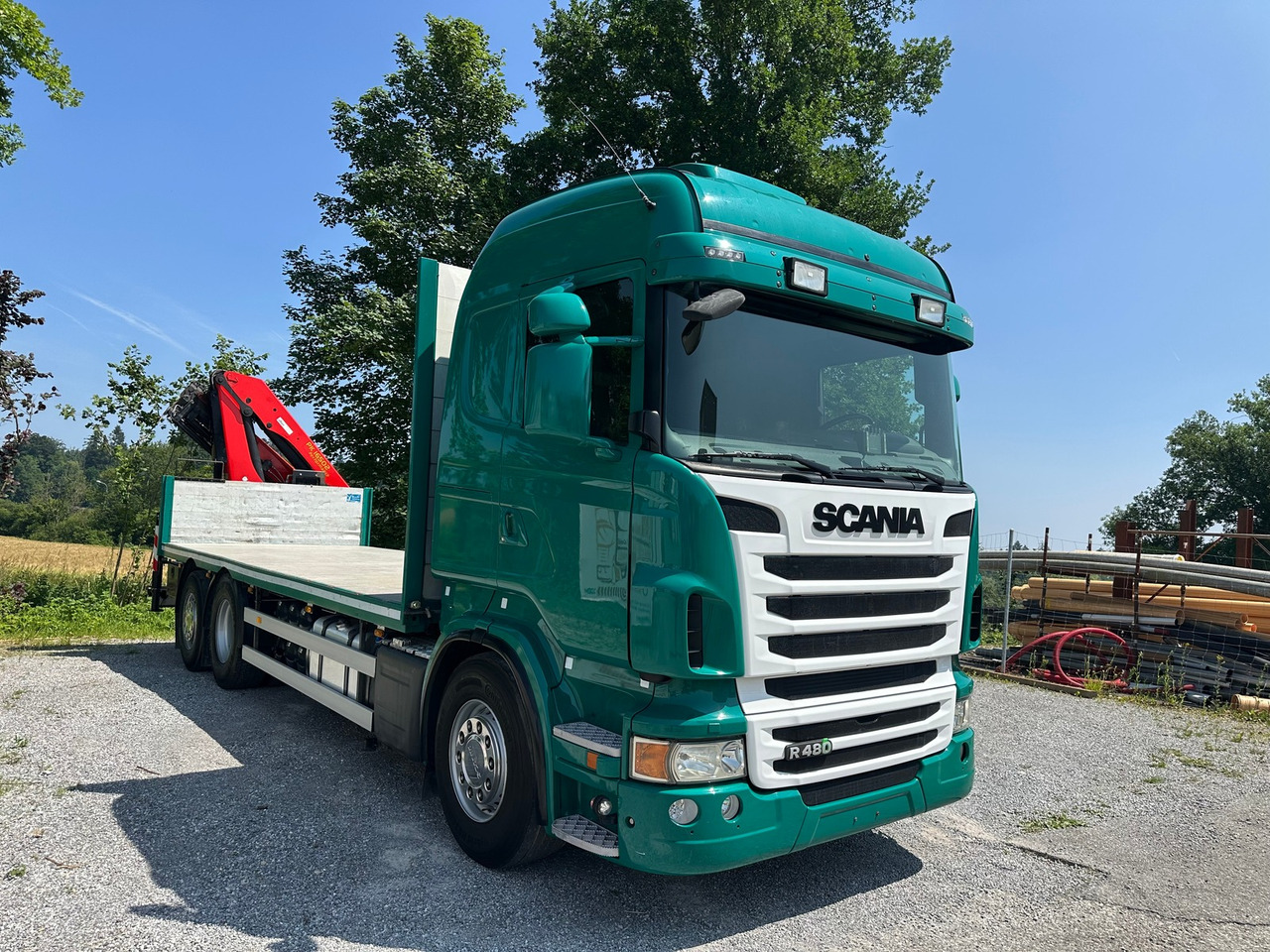Pritsche LKW, Autokran SCANIA R 480 6x2 Palfinger 16502: das Bild 14