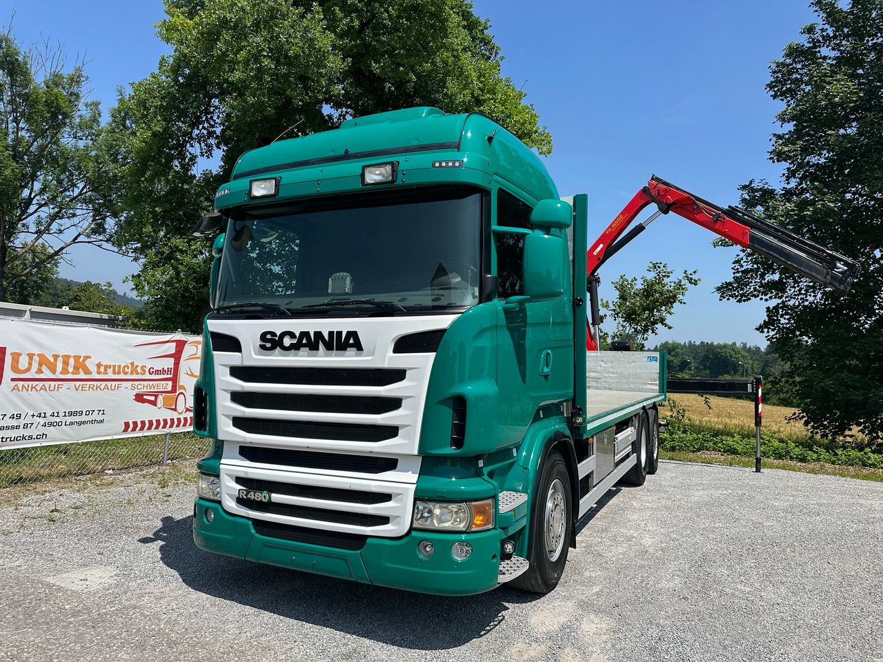 SCANIA R 480 6x2 Palfinger 16502 - Pritsche LKW, Autokran: das Bild 1 SCANIA R 480 6x2 Palfinger 16502 - Pritsche LKW, Autokran: das Bild 1