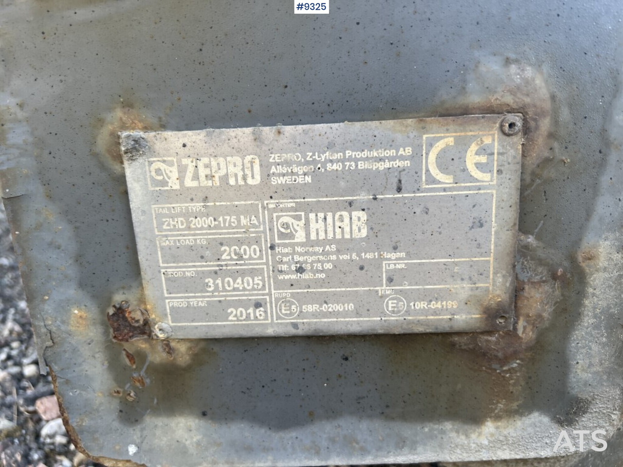 Bakgavellyft Zepro ZHD 2000-175 MA - Ladebordwand: das Bild 5 Bakgavellyft Zepro ZHD 2000-175 MA - Ladebordwand: das Bild 5
