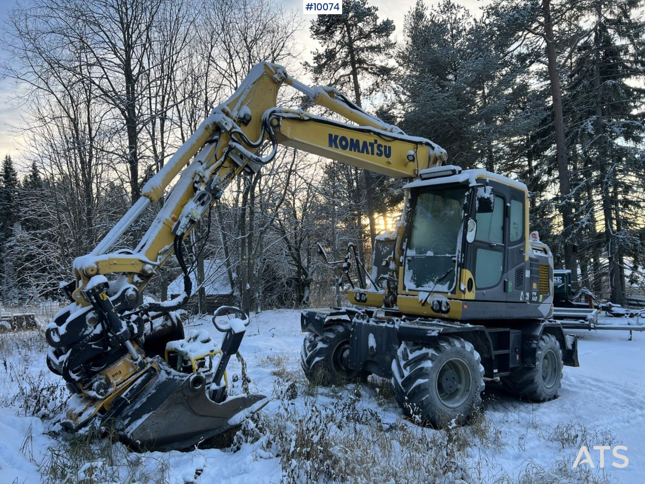 Komatsu PW148 Wheeled excavator with rotor and buckets - Mobilbagger: das Bild 3 Komatsu PW148 Wheeled excavator with rotor and buckets - Mobilbagger: das Bild 3