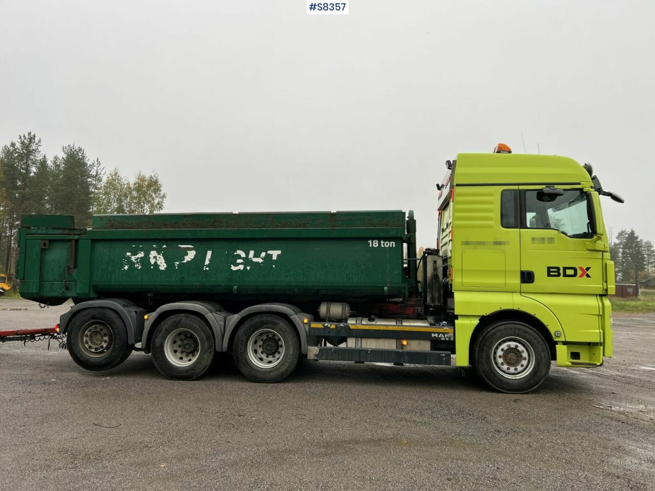 Kipper MAN TGF 35.540 med RKP 3-9.0 Vagn Gravel (Cassette) SEE VIDEO: das Bild 17
