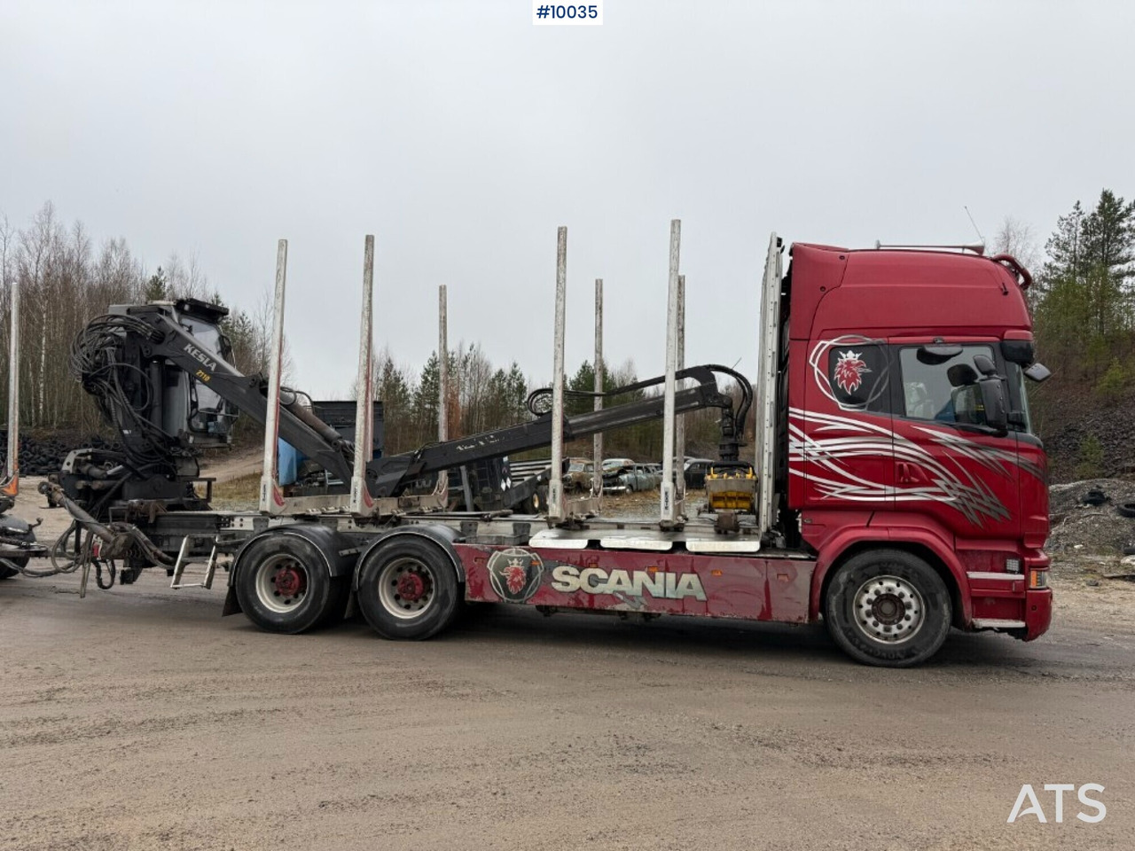 Scania R730 timber truck with crane and trailer (VIDEO) - Holztransporter, Autokran: das Bild 3 Scania R730 timber truck with crane and trailer (VIDEO) - Holztransporter, Autokran: das Bild 3