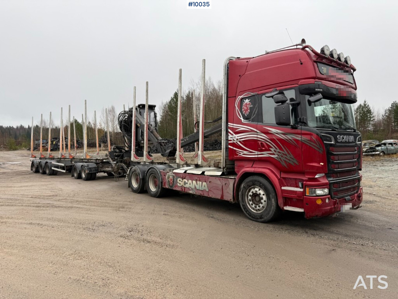 Scania R730 timber truck with crane and trailer (VIDEO) - Holztransporter, Autokran: das Bild 2 Scania R730 timber truck with crane and trailer (VIDEO) - Holztransporter, Autokran: das Bild 2