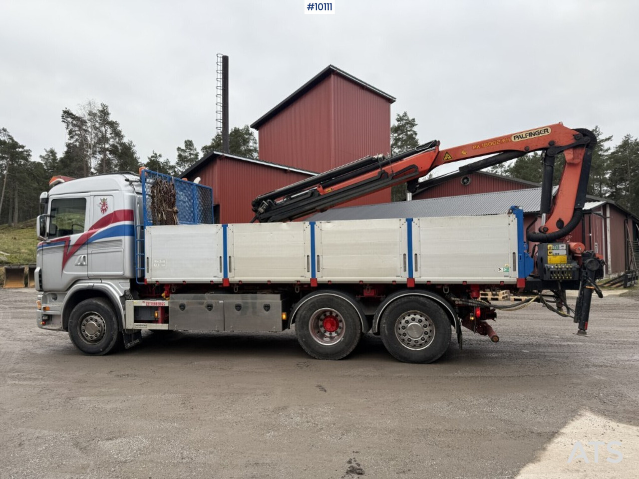 Tipper and crane truck Scania G400 with Palfinger PK 18002-EH rear-mounted crane - Pritsche LKW, Autokran: das Bild 2 Tipper and crane truck Scania G400 with Palfinger PK 18002-EH rear-mounted crane - Pritsche LKW, Autokran: das Bild 2
