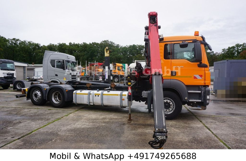 MAN TGS 26.400 BL *Hyva-20.60S/HMF-1444-22/Lenk+Lift - Abrollkipper, Autokran: das Bild 2 MAN TGS 26.400 BL *Hyva-20.60S/HMF-1444-22/Lenk+Lift - Abrollkipper, Autokran: das Bild 2