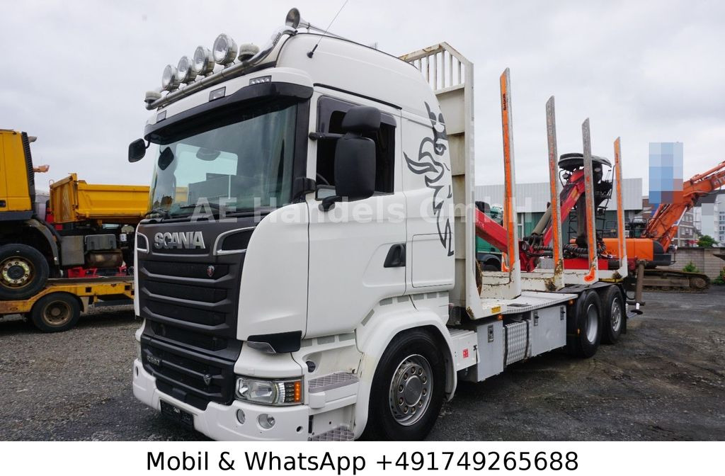 Holztransporter, Autokran Scania R580 V8 Highline Palfinger-M120L97 *Retarder/ACC: das Bild 7