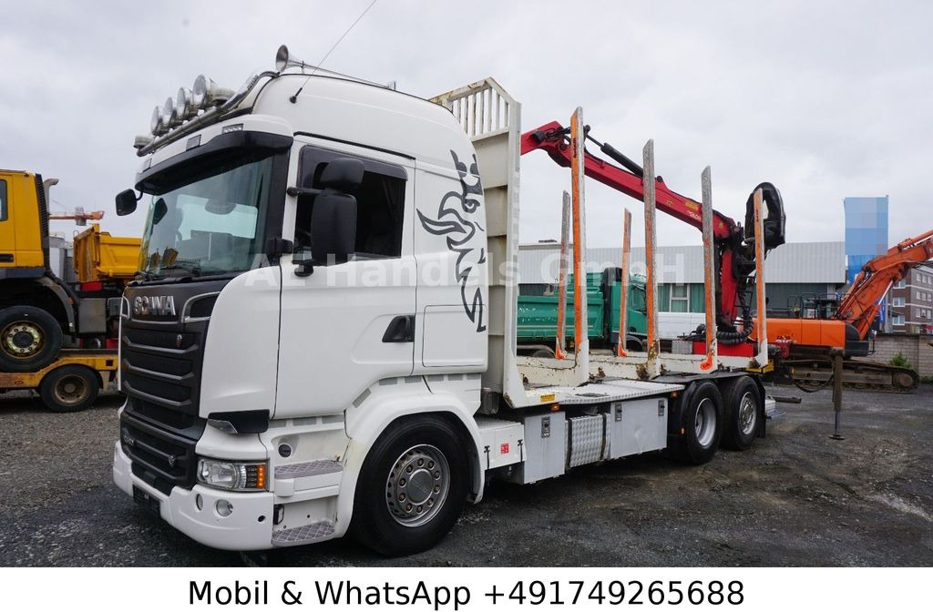 Holztransporter, Autokran Scania R580 V8 Highline Palfinger-M120L97 *Retarder/ACC: das Bild 8